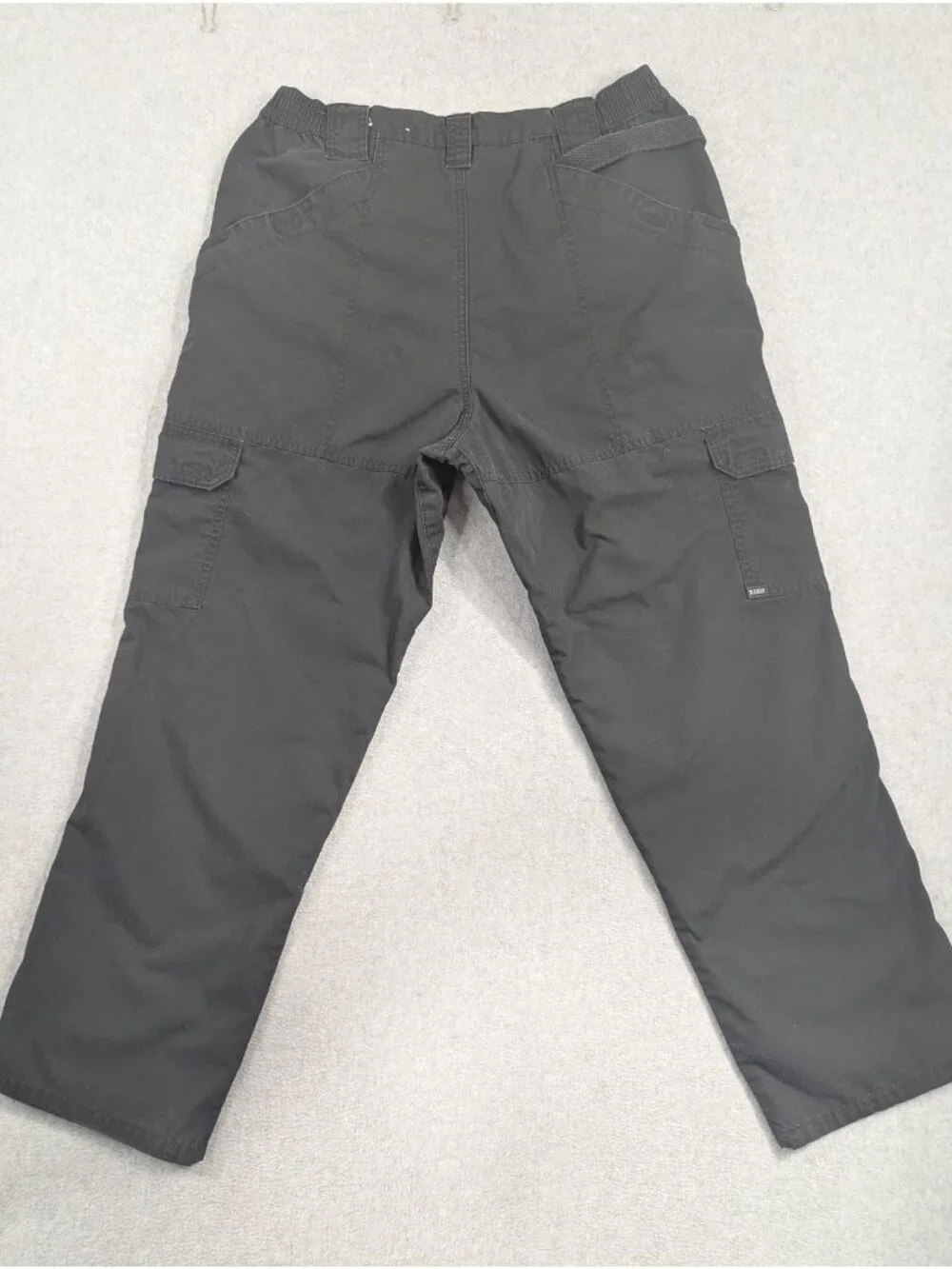 5.11 Tactical Series Pants Mens 36x30 Black Cargo Elastic Waist Workwear Outdoor